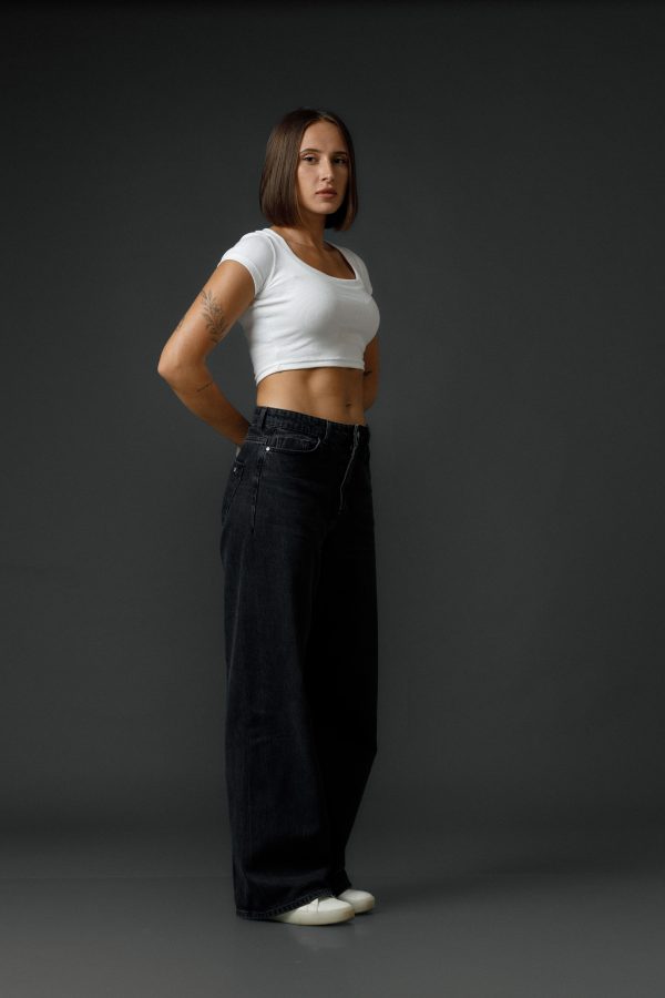 High-Rise Black Baggy jean - Image 3