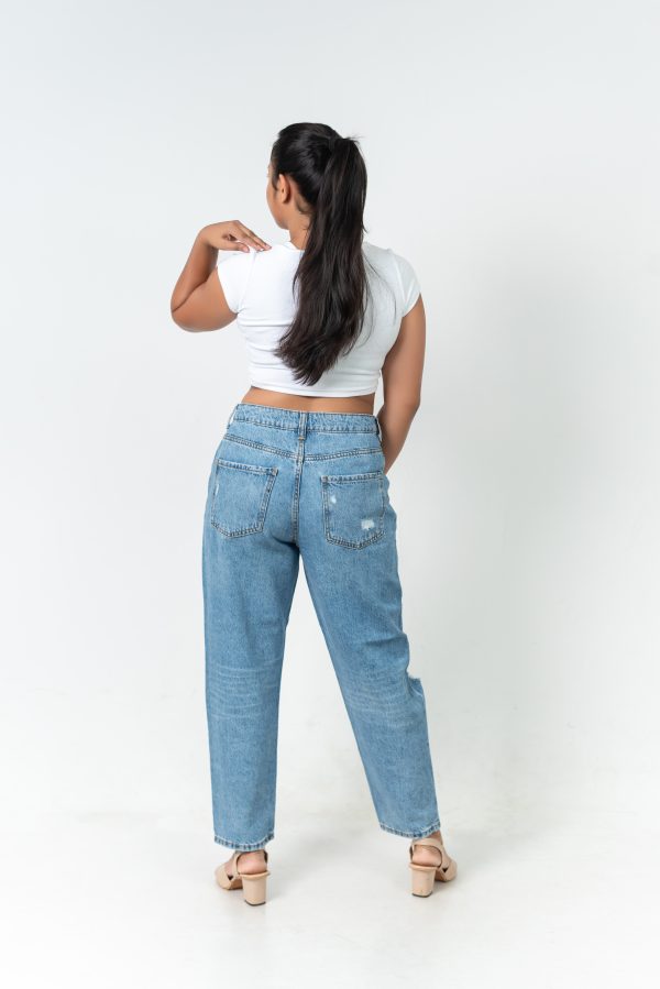 High-Waist Ripped Mom Jean - Image 2