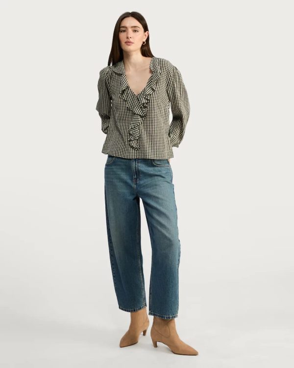 High Waist Barrel Jeans