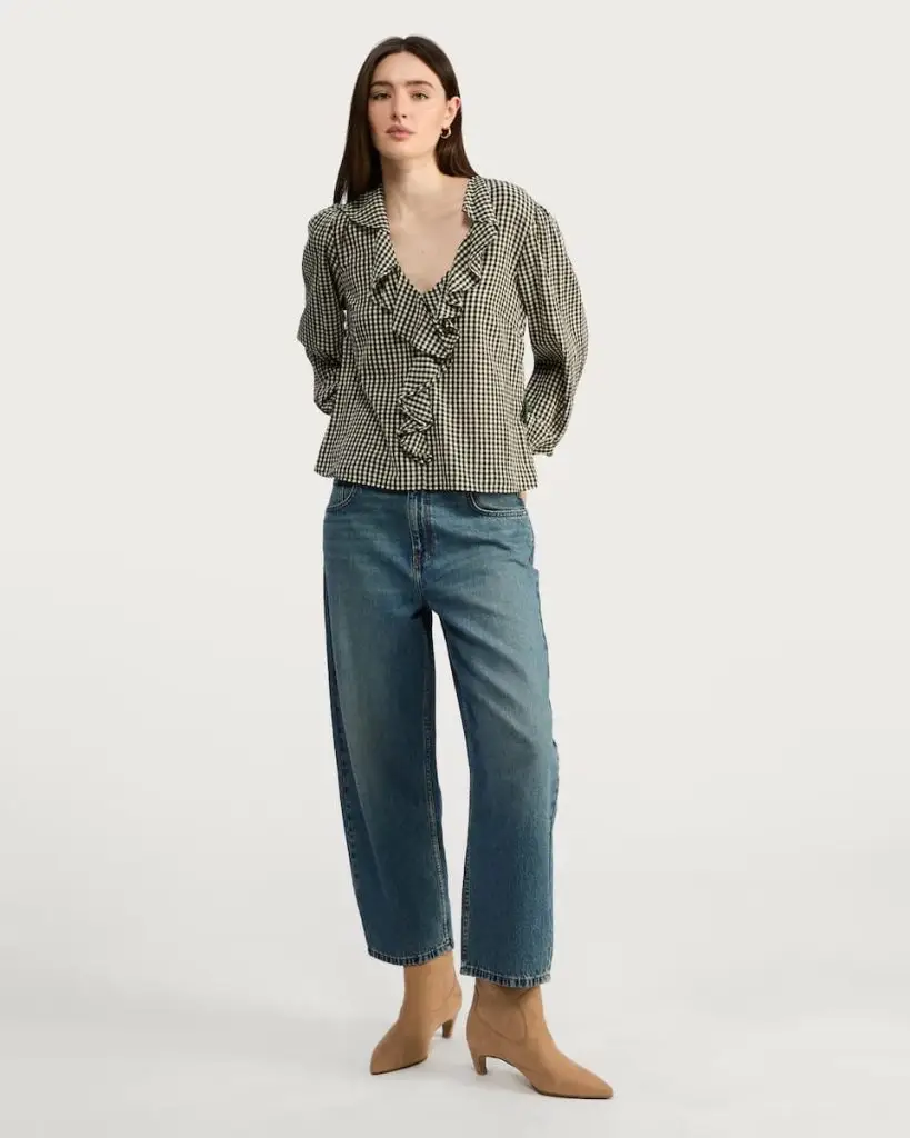 High Waist Barrel Jeans